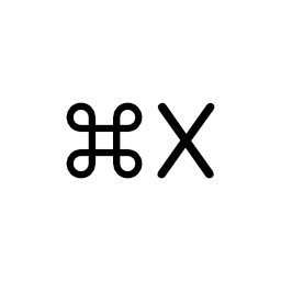 cmd+x